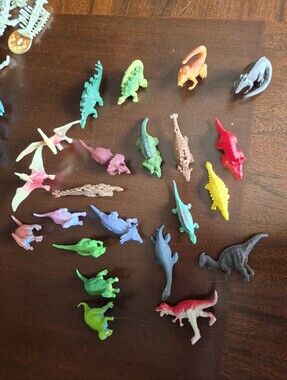 Assorted Small Plastic Dinosaur & Prehistoric Toy Lot - Multicolor
